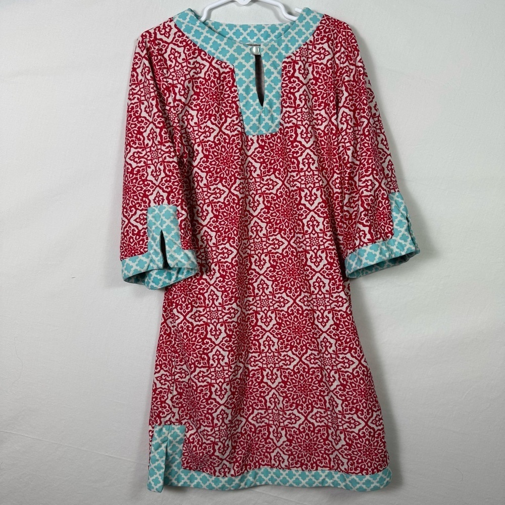 Cabana Life Red and Blue Swim Coverup Size 7-8
